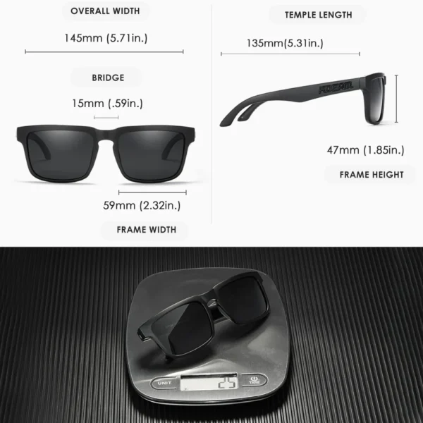 New KDEAM Brand High Quality Men Square Sunglasses Colors Sports Polarized Sun Glasses Reflective Coating Mirrored Lens UV400 - Image 2