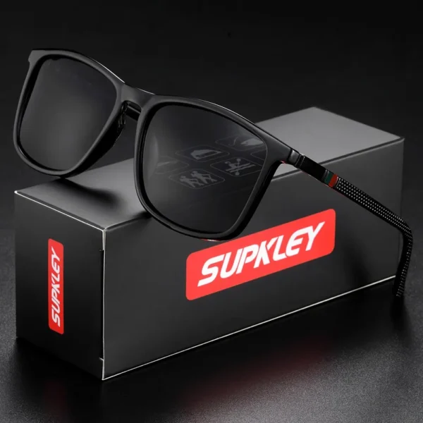 SUPKLEY Sports Sunglasses for Men Polarized Comfortable Wear Square Sun Glasses Male Light Weight Eyewear Accessory with Origina - Image 2