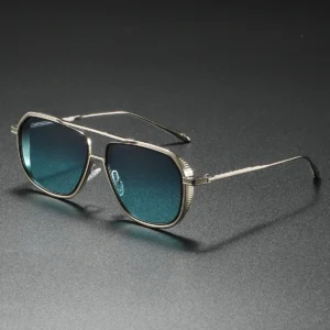 Ins Popular Unisex Pilot Frame Casual Gradient Trendy Sunglasses For Men Outdoor Driving Fishing Vacation Accessories