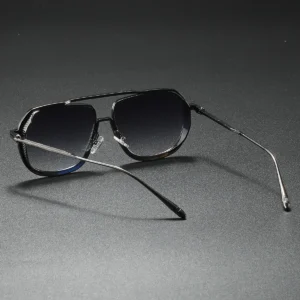 Ins Popular Unisex Pilot Frame Casual Gradient Trendy Sunglasses For Men Outdoor Driving Fishing Vacation Accessories