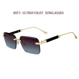 New 2025 Square Sunglasses Women Trendy Vintage Designer Rimless Sunglasses For Men Vacation Fashion Glasses Lentes De Sol Mujer