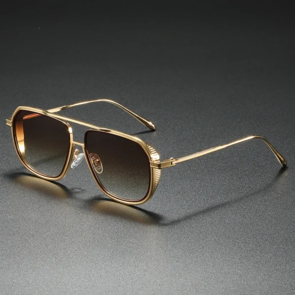 Ins Popular Unisex Pilot Frame Casual Gradient Trendy Sunglasses For Men Outdoor Driving Fishing Vacation Accessories - Image 3