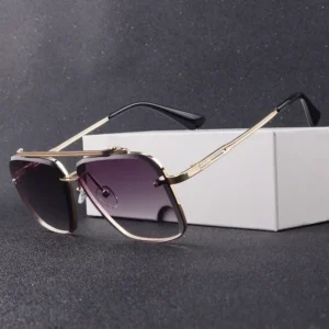 2025 Fashion Square Luxury Design Sunglasses Men Women Flight Seven Rock Mach Six Style Gradient Pilot Sunglasses Oculos De Sol