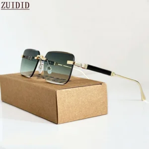 New 2025 Square Sunglasses Women Trendy Vintage Designer Rimless Sunglasses For Men Vacation Fashion Glasses Lentes De Sol Mujer