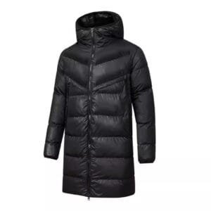 Unisex Winter Down Cotton Jacket – Thickened Mid-Length Hooded Coat