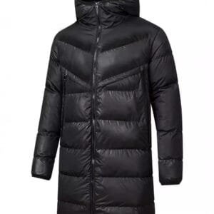 Unisex Winter Down Cotton Jacket – Thickened Mid-Length Hooded Coat