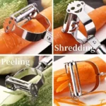 Kitchen Vegetable Peeler Stainless Steel Melon Planer Double-Head Peeler Household Multiple-Function Fruit And Vegetable Peeler - Image 4