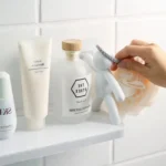 Bathroom Self-adhesive Shampoo Shelves Shower Towel Storage Rack Cosmetic Toilet Organizer Home Decor Kitchen PP Plastic Rack - Image 3
