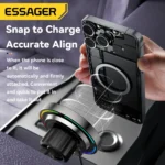 15W MagSafe Magnetic Car Charger – RGB Wireless Mount - Image 5
