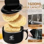 1600ml Ramen Bowl Set – Microwave Lunch Box with Spoon - Image 3
