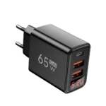 65W USB-C 3-Port Fast Charger with QC3.0 – EU/US/UK Wall Adapter - Image 5