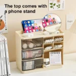 UFORU Multi-layer Drawer Type Desktop storage box , Office Large Capacity Cream Wind Stationery organizer 2PCS/3PCS - Image 6