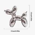 11cm Mini Ceramic Balloon Dog Abstract Ornament Creative Sculpture Study Room Statue Home Office Accessories Festival Decoration - Image 3