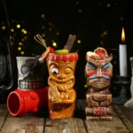 Hawaii Ceramic Tiki Mug Creative Cocktail Cup Easter Island Tiki Mugs Halloween Gift for Bar Tool - Image 3