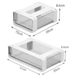 Office Under Table Storage Drawer Punch Free Plastic Transparent Storage Drawer Large Capacity Wardrobe Underwear Organizer - Image 6