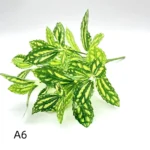 Artificial Plants Leaves Silk Tortoiseshell Leaf Dieffenbough Fake Small Fairy Taro Simulation Green Plant Living Room Decor - Image 4