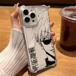 Jujutsu Kaisen Gojo Transparent Case for iPhone 16–11 & X Series – Shockproof Cover - Image 3
