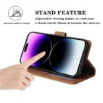 Leather Flip Wallet Case for iPhone 16e–6s Plus – Card Slot Holder Cover - Image 4
