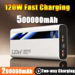 200,000 mAh High Capacity Power Bank with 120W Super Fast Charging – Portable Charger for iPhone, Huawei & More
