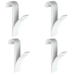 Kitchen Bathroom Hanger Clips Storage Racks White Clear Hanger Heated Towel Radiator Rail Clothes Scarf Hanger Hooks Holder - Image 6