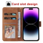 Leather Flip Wallet Case for iPhone 16e–6s Plus – Card Slot Holder Cover - Image 3