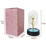 Rose Light Beautiful Realistic Looking Night Light Rose Eternal Flower Party Supplies LED Simulation Rose Flower Valentine's Day - Image 2