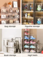 Multifunctional Foldable Storage Box Organizer for Figurines, Jewelry, Makeup, Blind Box, Bag Display – Super Big Acrylic Case - Image 3
