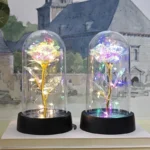 Rose Light Beautiful Realistic Looking Night Light Rose Eternal Flower Party Supplies LED Simulation Rose Flower Valentine's Day - Image 6