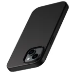 Matte Black Silicone Case for iPhone 16–7 & SE – Soft Slim Cover