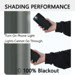 2pcs Modern 100% Blackout Curtain with Coated Lining, Curains for Bedroom, Living Room, Dining Room, Bathroom, Home Decor - Image 3