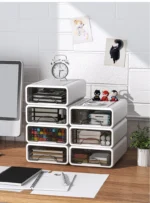 Plastic Box Desktop Organizer Drawer Makeup Storage Box Stackable Jewelry Container Large Mask Office Storage Medicine Dustproof - Image 6