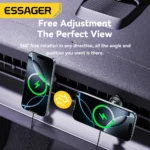 15W MagSafe Magnetic Car Charger – RGB Wireless Mount - Image 6