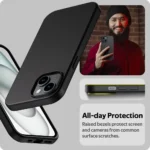 Matte Black Silicone Case for iPhone 16–7 & SE – Soft Slim Cover - Image 5