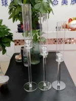 3 Pcs Crystal Candle Holders Acrylic Candlestick Road Lead Candelabra CenterPieces Wedding Porps Christmas Deco - Image 2