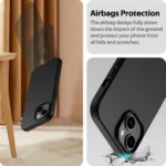 Matte Black Silicone Case for iPhone 16–7 & SE – Soft Slim Cover - Image 4