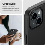 Matte Black Silicone Case for iPhone 16–7 & SE – Soft Slim Cover - Image 6