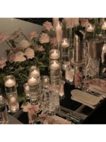 Clear Cylinder Glass Candle Holder Pillar High Borosilicate Glass Candle Holder Vase Wedding Party Decor(Candles Not Included) - Image 3