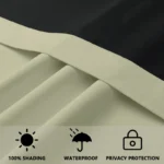 High Shade Waterproof Heat Insulation Indoor Outdoor Curtains Door Curtains Decoration Home Garden - Image 5