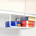 Hot S/L Cupboard Under Storage Iron Cabinet Closet Desk Hanging Mesh Basket Wire Bookcase Shelf Rack Organizer 1Pc - Image 4