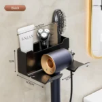 Wall Mounted Hair Dryer Holder – Bathroom Blow Dryer Organizer - Image 5