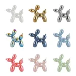 11cm Mini Ceramic Balloon Dog Abstract Ornament Creative Sculpture Study Room Statue Home Office Accessories Festival Decoration - Image 5