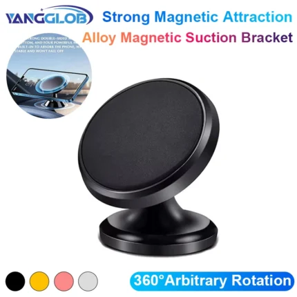 Magnetic Car Phone Mount Stand – Universal GPS Holder for iPhone, Samsung & Smartphones