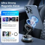 Electric Vacuum Magnetic Car Phone Mount – Strong Suction Foldable Holder - Image 4