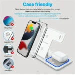 40W 3-in-1 Fast Wireless Charger Stand for iPhone, Apple Watch & AirPods – Foldable with LED - Image 6