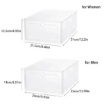 6pcs Transparent Shoe Boxes Stackable Shoe Cases Storage Plastic Shoes Box Dustproof Sneaker Boxes Shoes Furniture Organizers - Image 6