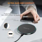 30W Fast Wireless Charger Stand with LED for iPhone, Samsung & Xiaomi - Image 2