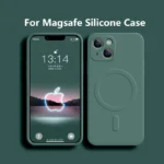 MagSafe Silicone Case for iPhone 16–11 Series – Magnetic Soft Cover