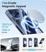Clear MagSafe Magnetic Case for iPhone 17–12 Series – Wireless Charging Cover - Image 4