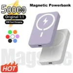 50,000mAh 20W Magnetic Wireless Power Bank – USB-C Fast Charger for iPhone & Android