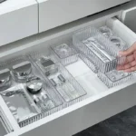 Stackable Acrylic Drawer Organizer - Adjustable Divider Trays for Cosmetics, Modular Makeup Storage Box - Image 2